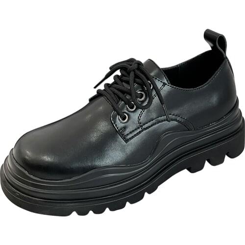 Mens shoes fall new versatile low top casual leather shoes fashion shoes British thick soled shoes net red boots Martins 1811