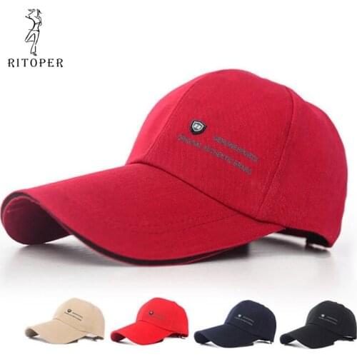 RITOPER Spring Male Female Baseball Caps Summer Outdoor Sunscreen Baseball Caps Lengthen Hats Unisex Kapelusz Chapeau hoed