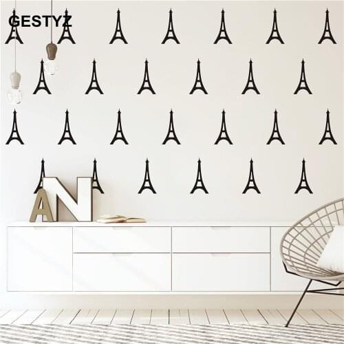 Eiffel Tower Wall Decal, Nursery Pattern Decal, Vinyl Decal for Kids Bedroom Living Room Office, Wall Decals Nursery(44)