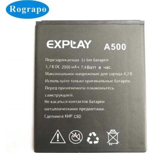 New 2000mAh Replacement Battery For Explay Fresh Vega A500 Smart Phone Mobile Phone