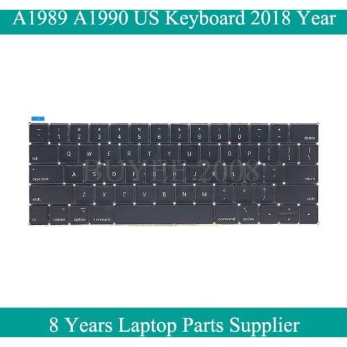 Original A1989 A1990 US Keyboard Replacement 2018 Year For Macbook Pro Retina A1990 A1989 Keyboard Backlight Small Enter