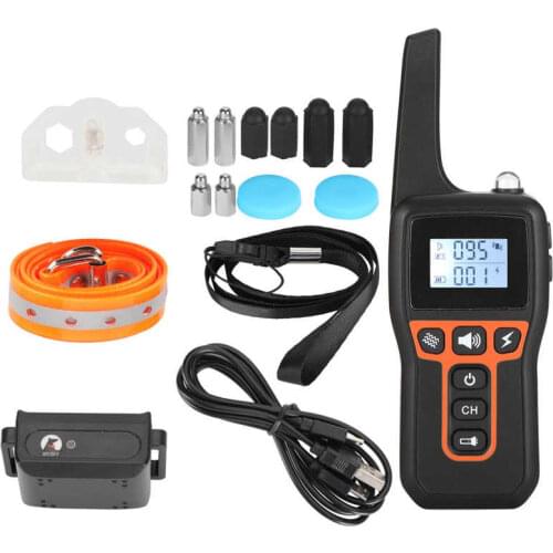 Pet 1000M Remote Control Training Collar Dog Rechargeable Vibration Shock Training Collar Waterproof Vibration Collar