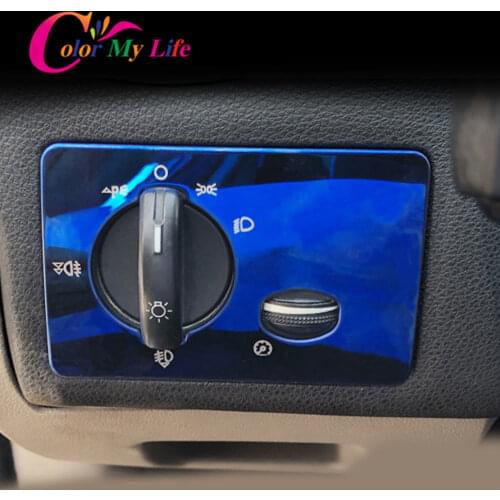 Color My Life Stainless Steel Car Headlight Switch Adjustment Knob Cover Sticker Fit for Ford Focus 2 MK2 2005-2011 Accessories