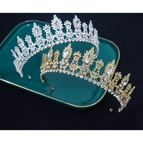 Crystal Wedding Crowns Women Bridal Tiaras Hair Jewelry Prom Headband Rhinestone Party Pageant Diadem Baroque Hair Accessories