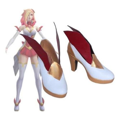 LOL the Bounty Hunter Miss Fortu Cosplay Boots Shoes Anime Halloween Party Cosplay Boots Custom Made for Adult Women Shoes