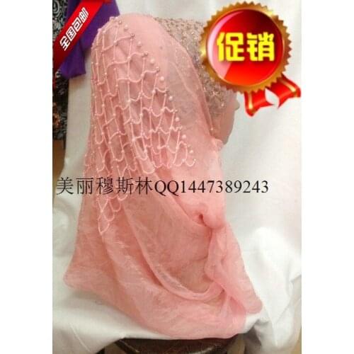 Ramadan special offer high-grade Handmade Beaded Scarf Turban with Shira Hui