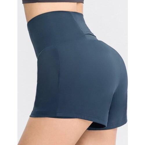 Seamless Yoga Shorts Women Gym Quick Dry Solid Sport Shorts Cycling Shorts Female High Stretch Fitness Running Loose With Pocket