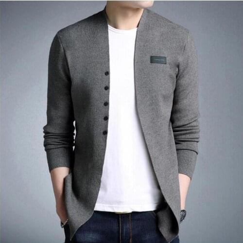 Sweater Cardigan Mens Spring and Autumn men Casual Knitted Cotton Wool Sweater Men Clothes Mens Sweaters and Cardigans Coat