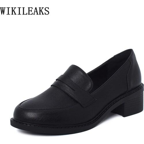 Slip on Lolita Shoes for Women Oxford Shoes for Women Leather Casual Harajuku Shoes Loafers Women Korean Fashion Zapatos Mujer
