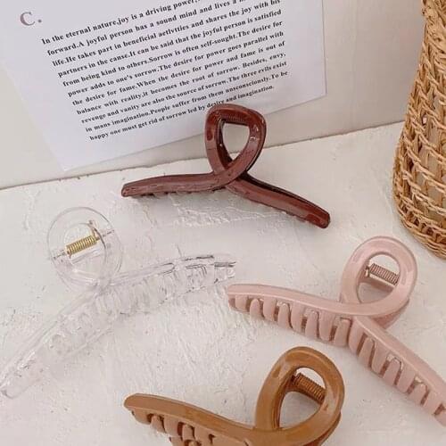 Woman Elegant Transparent Hair Crab Women Hair Accessories Girls Hairpins Hair Claw Clips Ladies Ornaments Barrettes Headdress