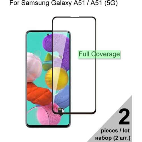 Protective Glass For Samsung Galaxy A51 (5G / 4G) Full Coverage Tempered Glass For Samsung Galaxy A51 5G 4G