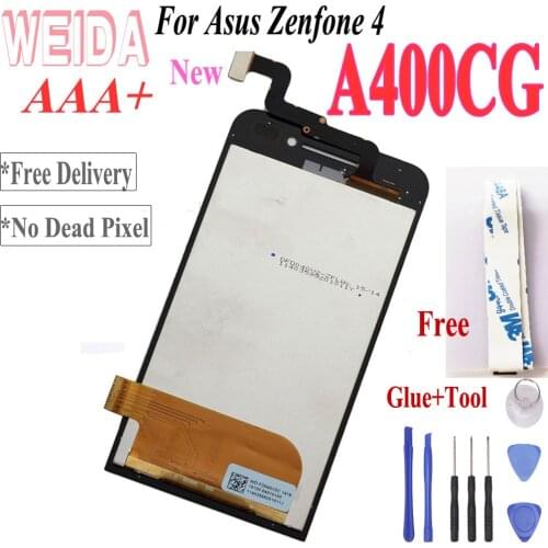 WEIDA For Asus Zenfone 4 A400CXG LCD Display Touch Screen Digitizer Sensor Assembly with Frame +Tool A400CG LCD