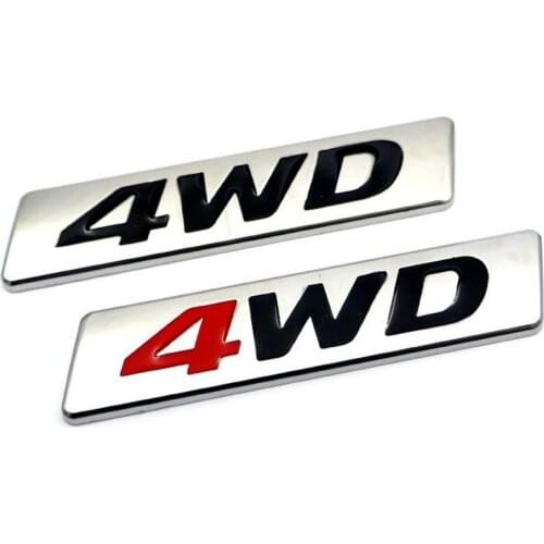 1Piece For 4WD Car 3D Letter Metal Sticker Emblem Badge Decals Accessories