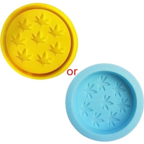 13MC Crystal Epoxy Coaster Cup Pad Resin Mold Round Potleaf Ashtray Silicone Mould