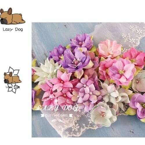 2PCS Poinsettia Flower Metal Cutting Dies Scrapbooking Stencil Decorative Craft Embossing Die Cuts Card Making New Dies For 2019