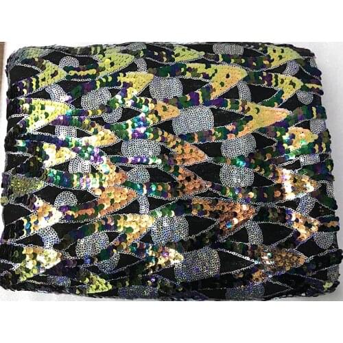 GLace 1Y/lot Sequins LACE Fabric elastic mesh Fabric breathable night dress decoartion cloth accessories DIY material TX485