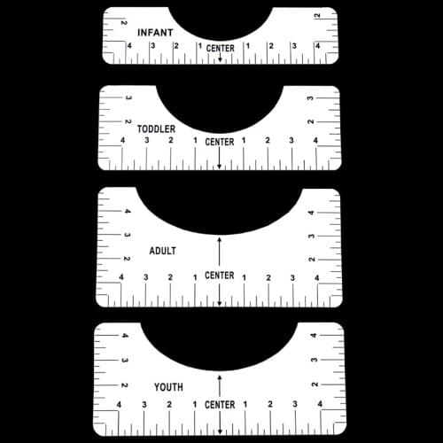 4pcs Tshirt Ruler Guide T-Shirt Placement Ruler Guide Alignment DIY Design Craft Tool Set T Shirt Guide Ruler
