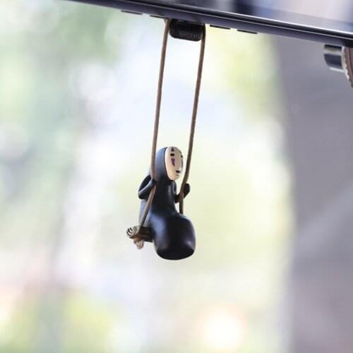 Car Pendant Ornaments Anime Warm Heart Cute Faceless Man Auto Accessories Interior Rearview Mirror Decoration Hanging Pendants