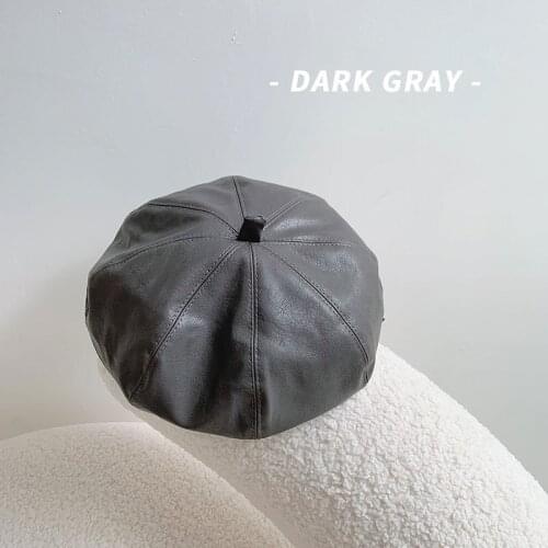 PU Learth Berets for Women Vintage Franch style Girls Flat cap Painter hat women Candy Color Female Summer Fashion hat