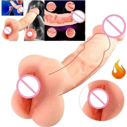 Huge Realistic Dildo Male Masturbators Vagina Anal Pussy Sleeve Penis Enlarger Masturbation Sleeve Sex Toys for Men Women Gay