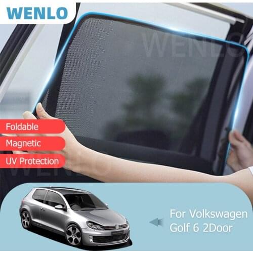 For Volkswagen Golf 6 3 Door 2008-2012 Front Windshield Car Sunshade Side Window Blind Sun Shade Magnet Auto Visor Mesh Curtains
