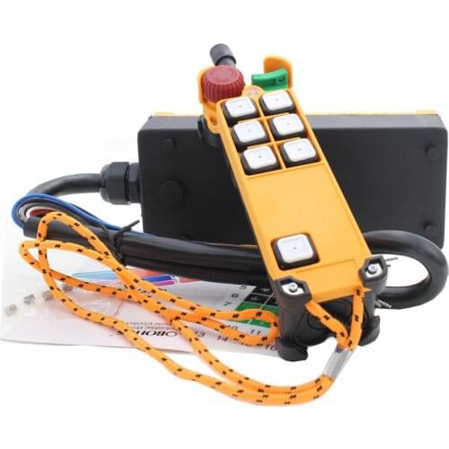 HS-6S 6 Channel 1 Speed 1 Transmitter Hoist Crane Truck Radio Remote Control System with E-Stop