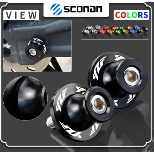 6MM Motorcycle M6 Swingarm Spools Slider arm Stand Screws For YAMAHA YZF R1 R6 1999-2018 2019 YZFR1 YZFR6 YZF-R1 YZF-R6 LOGO