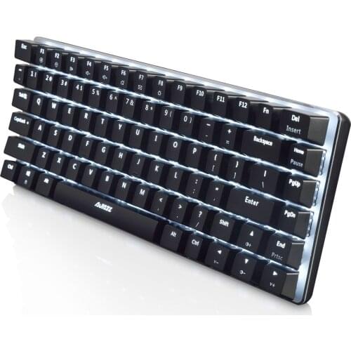 Ajazz AK33 82 Key Gaming Mechanical Keyboard White Backlit Anti-ghosting Black Blue Red Switch Wired Keyboard for Tablet Desktop