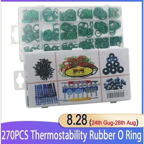 270 PCS Thermostability Rubber O Ring Assortment Kit O-Ring Seals Set Nitrile Rubber O-Ring Popular 18 Sizes With Case
