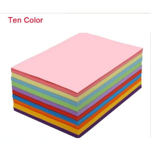 Good Quality A4 Color Copy Paper White Double-Sided Color Manual Folding DIY Paper-Cut Craft Origami Print Document File 100 pcs