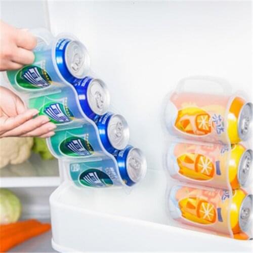 Refrigerator Can Storage Rack Kitchen with Carry Handle Storage Bag Juice Drinks Beer Cans Storage Containers Home Accessories