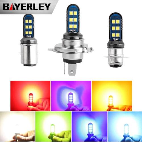 Motorcycle Headlight Bulbs H4 LED H6 BA20D Led P15D H6W Moto Lights Hi Lo beam Motorbike Fog Lamp DRL Lights 12V White