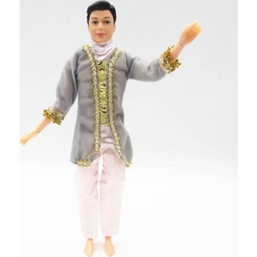 1Set Fashion Clothes For Ken Dolls Mens Outfits Daily Casual Wear Coat & Pants Trousers For Barbie Boyfriend Ken Male Kids Toy