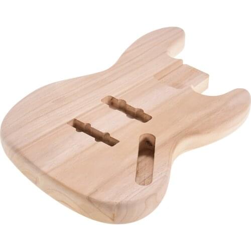 Muslady JB-T02 Unfinished Guitar Body Platane Wood Blank Guitar Barrel for JB Style BassGuitars DIY Parts