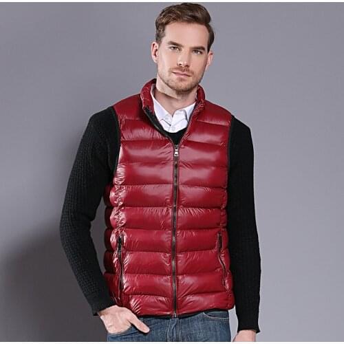M-5XL Stand Collar Mens Vests Winter Sleeveless Jackets Men Coats Solid Casual Vest Male Waistcoats chalecos para hombre