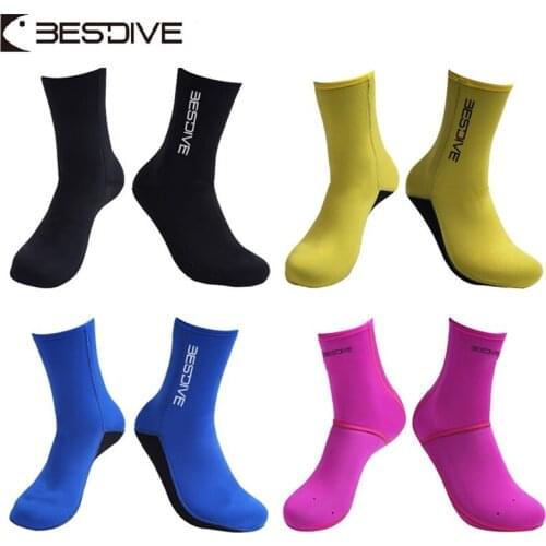 Diving Men Women Sock BestDive 2mm 3mm 5mm Mid Classic Neoprene Nylon Warm Socks Swimming Wetsuit Pool