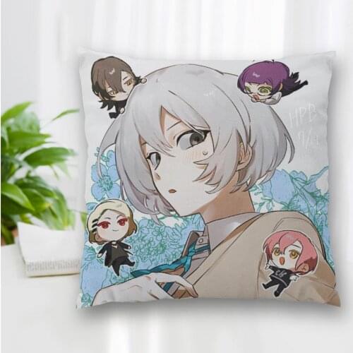New JACKJEANNE Anime Pillow Slips With Zipper Bedroom Home Office Decorative Pillow Sofa Pillowcase Cushions Pillow Cover
