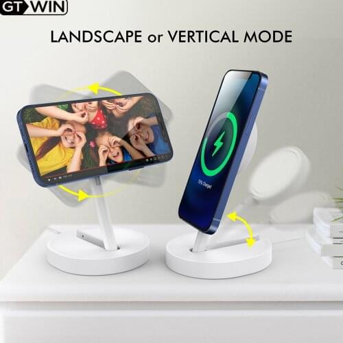 GTWIN 201 New Charging Base Holder Charger Bracket Stand Desktop For IPhone 12 Pro ProMax Xs Max Wireless Charging Holder