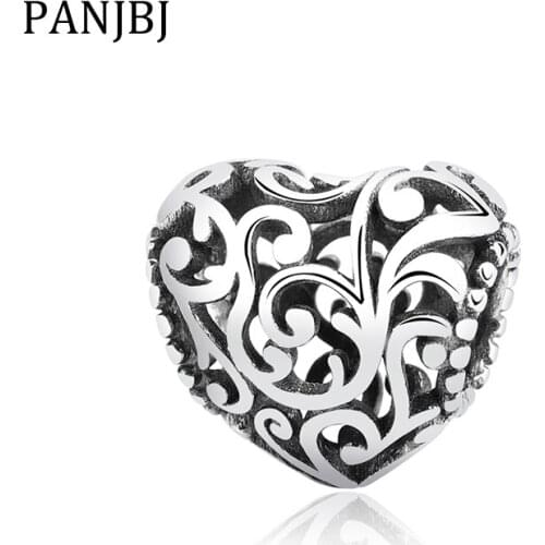 New Original 100% 925 Sterling Silver Bead Charms Regal Heart Charm Jewellery Fit Pandora Bracelet Necklace DIY Women Jewelry