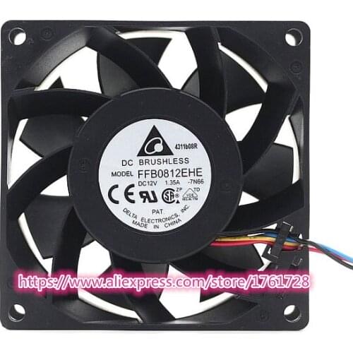 Brand new and original Delta 8038 8cm fan FFB0812EHE 12V 1.35A 4wires fan