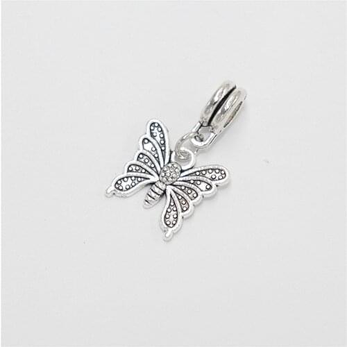 Wholesale Bulk Beads 12pcs Butterfly Charms Pendants Suitable for Womens Necklace Bracelets Jewelry Making