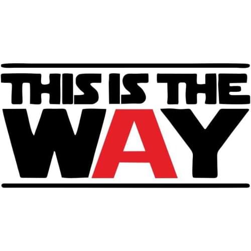 Personality Car Decal Decorative Accessories, Cars Decor Motorcycle Decals THIS IS THE WAY ,For Various Cars