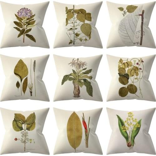 Leaves Cushion Cover Throw Pillow Case for Home Chair Sofa Decoration Square Pillowcases