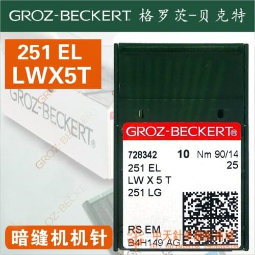 German Original GROZ-BECKERT Edge Prying Blind Stitch Machine Needle Lw*5t 251el 251lg