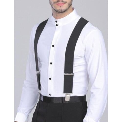 50mm Wide Elastic Adjustable Men Trouser Braces Suspenders X Shape with Strong Metal Clips Ceinture Homme Cinturones Hombre