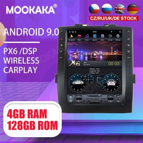 Tesla 12.1" Android 9 PX6 4G 128GB Car Player For Toyota Alphard 2015-2019 Car GPS Navi CarPlay Head Unit DSP Stereo 4G SIM