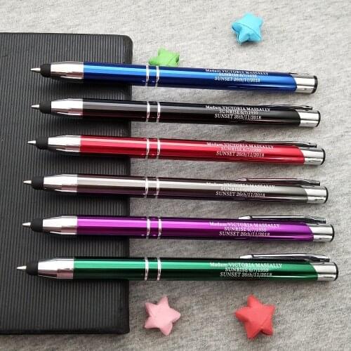 Top stylus pen 10colors for your choose custom free with any party name and wish text company party event favors 100pcs/lot