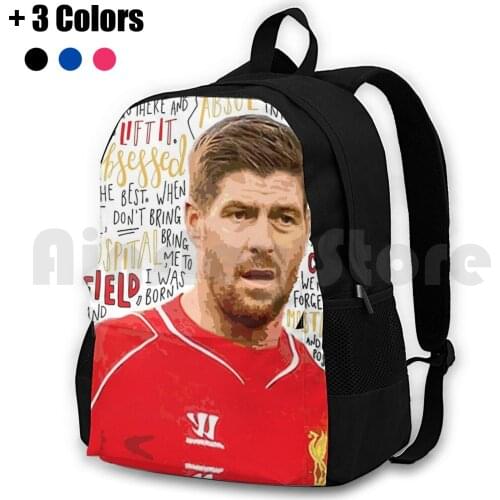 Steven Gerrard-Outdoor Hiking Backpack Waterproof Camping Travel Steven Gerrard Captain Football Sport
