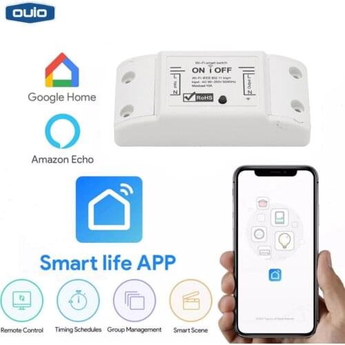 Smart Switch Controller 220V 10A WiFi Universal Smart Light Switch Circuit Breaker DIY Automation Wireless Remote Smart Home