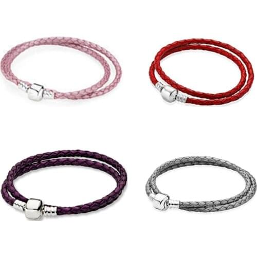 High Quality 925 Silver Exquisite Couple Square Bracelet (multiple Color Options) Original Charm Jewelry For Ladies As Gifts